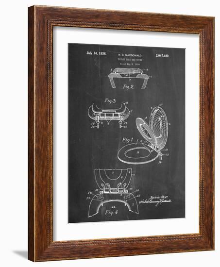 Toilet Seat Patent-null-Framed Art Print