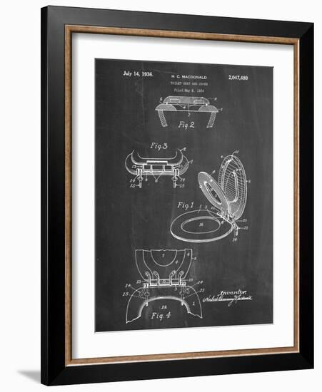 Toilet Seat Patent-null-Framed Art Print