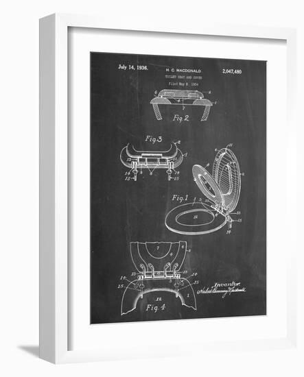 Toilet Seat Patent-null-Framed Art Print