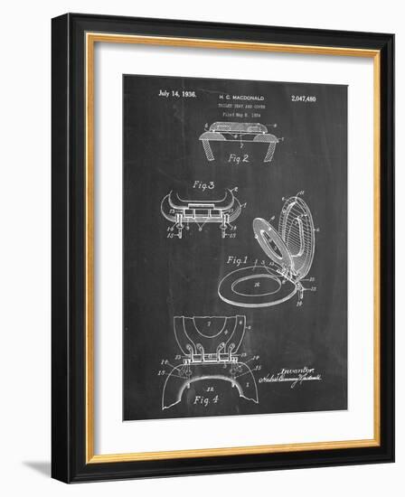 Toilet Seat Patent-null-Framed Art Print