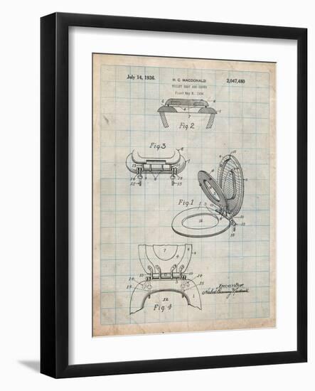 Toilet Seat Patent-Cole Borders-Framed Art Print