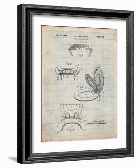 Toilet Seat Patent-Cole Borders-Framed Art Print