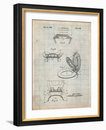 Toilet Seat Patent-Cole Borders-Framed Art Print