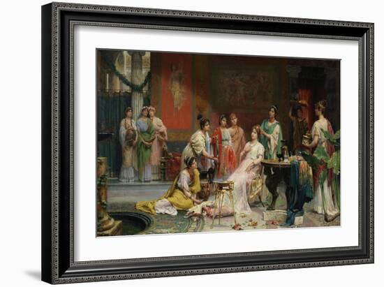 Toilette of a Roman Lady-Juan Giménez Martín-Framed Giclee Print