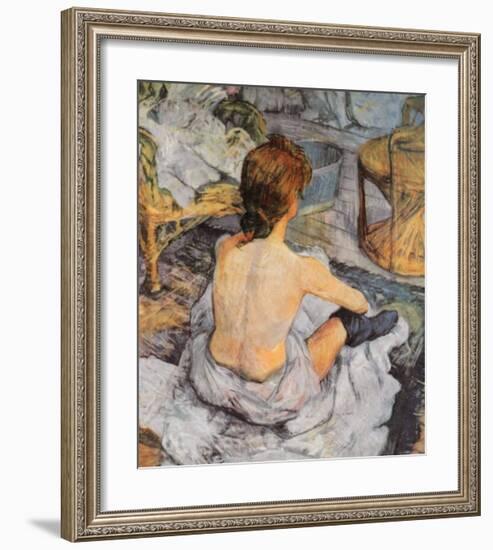 Toilette-Henri de Toulouse-Lautrec-Framed Art Print