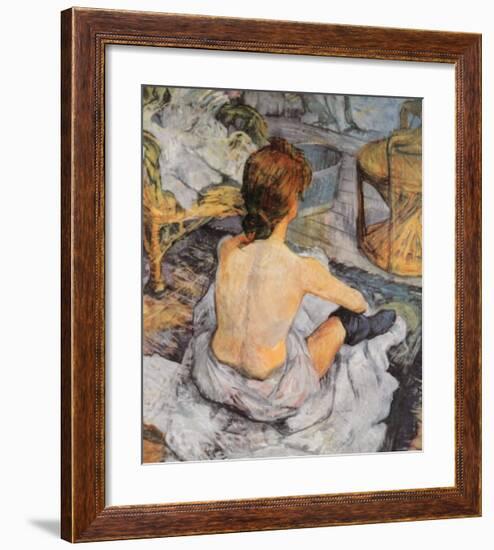 Toilette-Henri de Toulouse-Lautrec-Framed Art Print