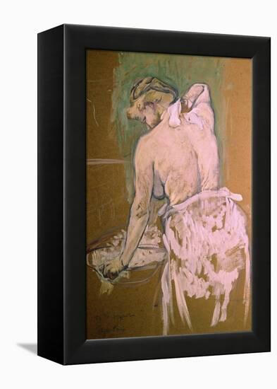 Toilette-Henri de Toulouse-Lautrec-Framed Premier Image Canvas