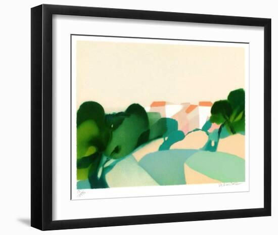 Toits roses-Alfred Defossez-Framed Limited Edition