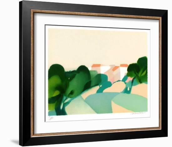 Toits roses-Alfred Defossez-Framed Limited Edition