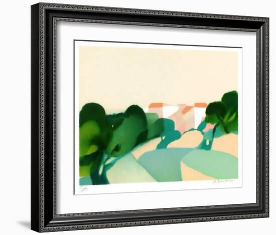 Toits roses-Alfred Defossez-Framed Limited Edition