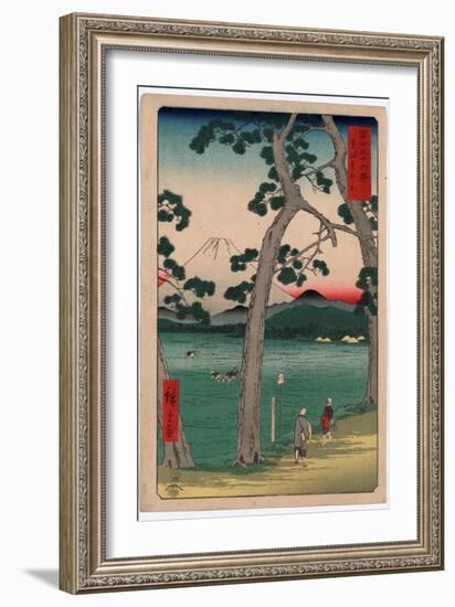 Tokaido Hidarifuji-Utagawa Hiroshige-Framed Giclee Print