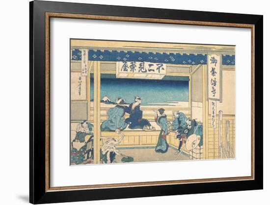 Tokaido Yoshida-Katsushika Hokusai-Framed Premium Giclee Print