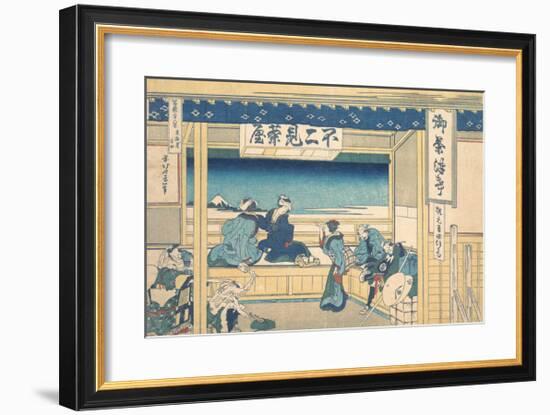 Tokaido Yoshida-Katsushika Hokusai-Framed Premium Giclee Print