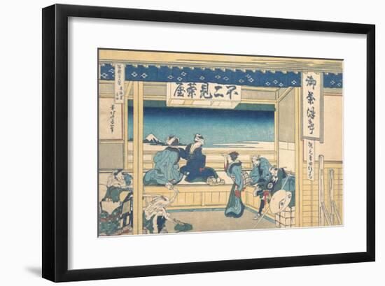 Tokaido Yoshida-Katsushika Hokusai-Framed Premium Giclee Print