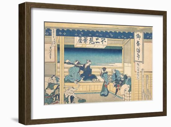 Tokaido Yoshida-Katsushika Hokusai-Framed Premium Giclee Print