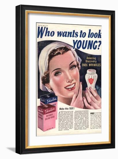 Tokalon, Wrinkles Face Skin Care Creams, UK, 1939-null-Framed Giclee Print