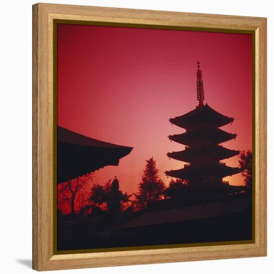 Tokyo, AsakUSA, Asakusa Kannon Temple and Pagoda-Dave Bartruff-Framed Premier Image Canvas