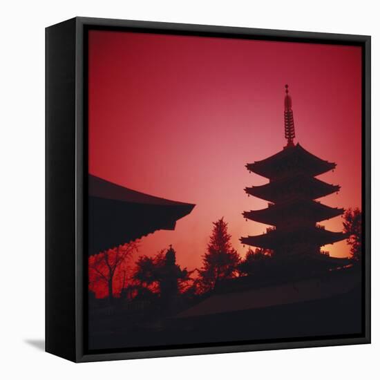 Tokyo, AsakUSA, Asakusa Kannon Temple and Pagoda-Dave Bartruff-Framed Premier Image Canvas