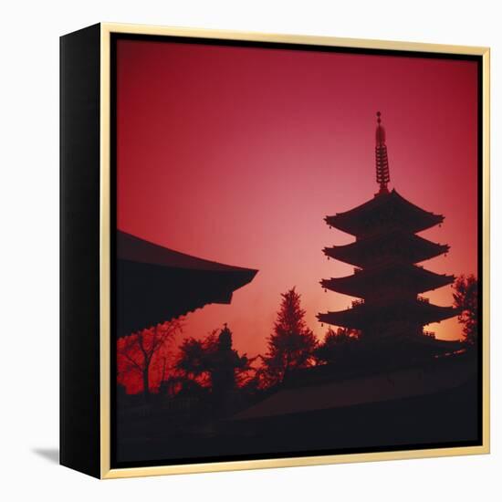 Tokyo, AsakUSA, Asakusa Kannon Temple and Pagoda-Dave Bartruff-Framed Premier Image Canvas