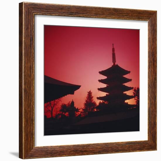 Tokyo, AsakUSA, Asakusa Kannon Temple and Pagoda-Dave Bartruff-Framed Photographic Print