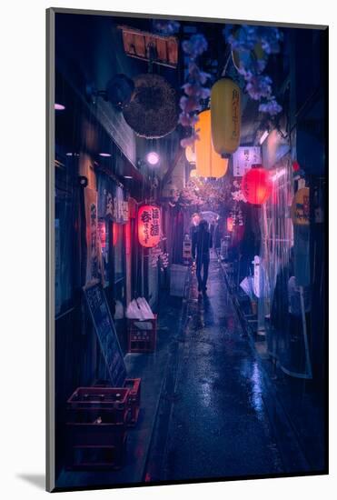 Tokyo Blue Rain-Javier De La Torre-Mounted Photographic Print