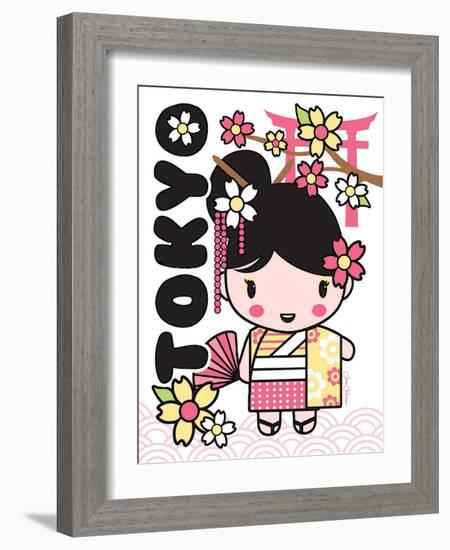 Tokyo Cutie-Joan Coleman-Framed Art Print