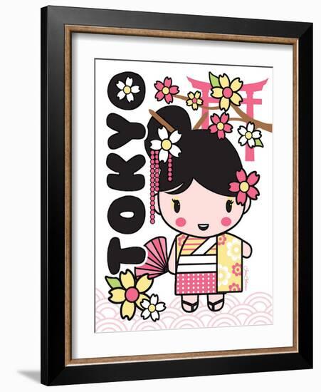 Tokyo Cutie-Joan Coleman-Framed Art Print