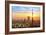 Tokyo, Japan - City View and Sunset-Lantern Press-Framed Art Print