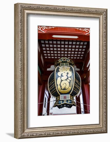 Tokyo, Japan. Large green lantern at the Hozo-mon Gate in the Asakusa neighborhood-Miva Stock-Framed Photographic Print