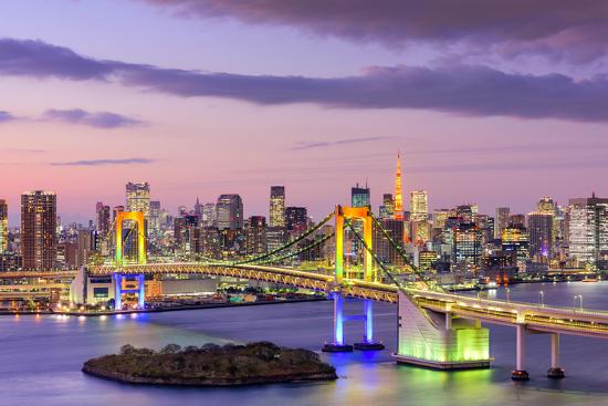 Tokyo Japan Skyline With Rainbow Bridge And Tokyo Tower Photographic Print Sean Pavone Art Com Tokyo Japan Skyline With Rainbow Bridge And Tokyo Tower Photographic Print Sean Pavone Art Com