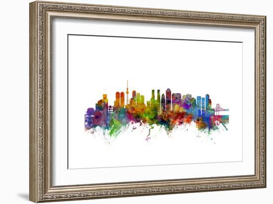 Tokyo Japan Skyline-Michael Tompsett-Framed Art Print