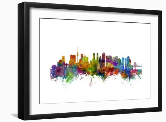 Tokyo Japan Skyline-Michael Tompsett-Framed Art Print