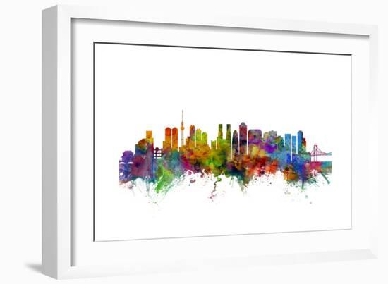 Tokyo Japan Skyline-Michael Tompsett-Framed Art Print