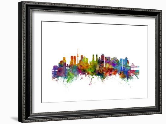 Tokyo Japan Skyline-Michael Tompsett-Framed Art Print