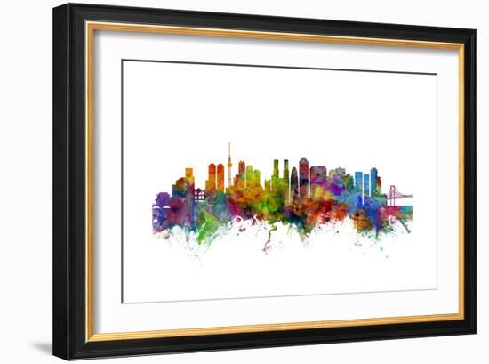 Tokyo Japan Skyline-Michael Tompsett-Framed Art Print