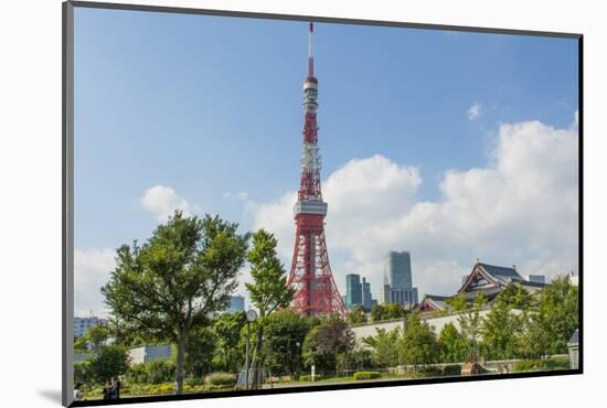 Tokyo, Japan. Tokyo Tower and the Zojo-Ji Temple in Shiba Neighborhood-Bill Bachmann-Mounted Photographic Print