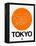 Tokyo Orange Subway Map-NaxArt-Framed Stretched Canvas