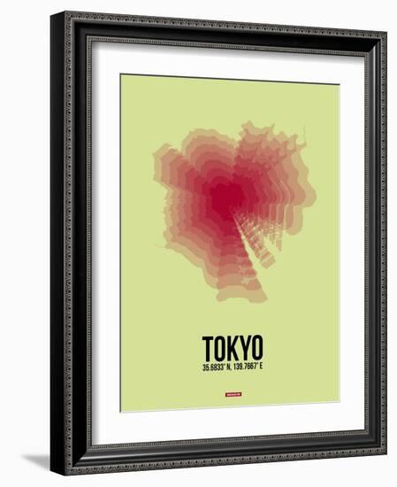 Tokyo Radiant Map 1-NaxArt-Framed Art Print