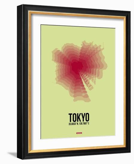 Tokyo Radiant Map 1-NaxArt-Framed Art Print