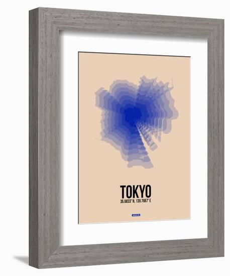 Tokyo Radiant Map 2-NaxArt-Framed Art Print