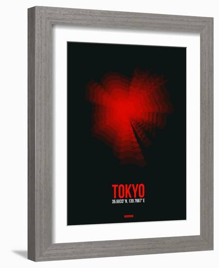 Tokyo Radiant Map 3-NaxArt-Framed Art Print