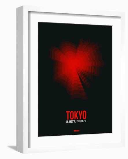 Tokyo Radiant Map 3-NaxArt-Framed Art Print