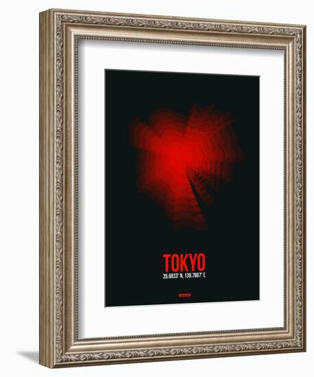 Tokyo Radiant Map 3-NaxArt-Framed Art Print