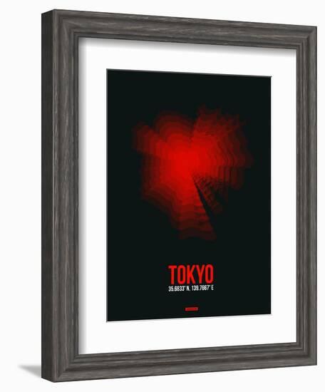 Tokyo Radiant Map 3-NaxArt-Framed Art Print