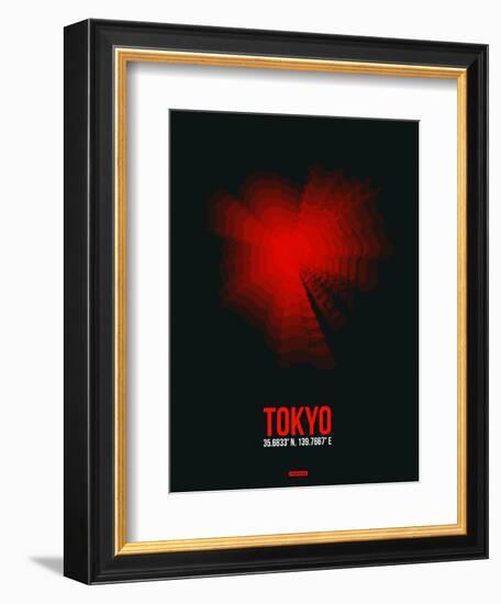 Tokyo Radiant Map 3-NaxArt-Framed Art Print