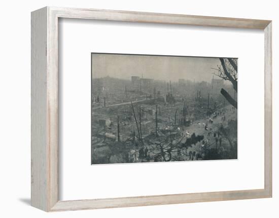 'Tokyo's Smouldering Plain of Wreckage and Ashes', c1935-Unknown-Framed Photographic Print