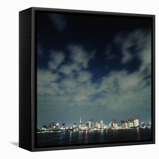 Tokyo Skyline at Night-Micha Pawlitzki-Framed Premier Image Canvas