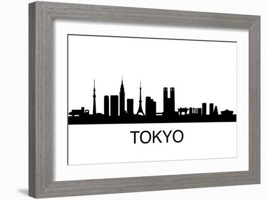 Tokyo Skyline-unkreatives-Framed Art Print