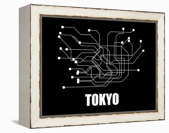 Tokyo Subway Map III-null-Framed Stretched Canvas