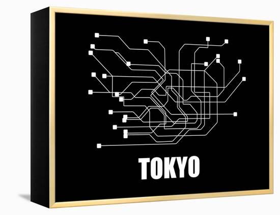Tokyo Subway Map III-null-Framed Stretched Canvas